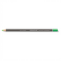 Hero shot of a single green STAEDTLER Lumocolor permanent glasochrom waterproof dry marker, viewed horizontally on a white background.