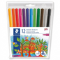 A pure hero shot of the 12-pack STAEDTLER fibre-tip pens in original packaging, centered.