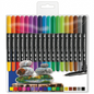 Hero shot: set of 18 STAEDTLER double-ended permanent pens.