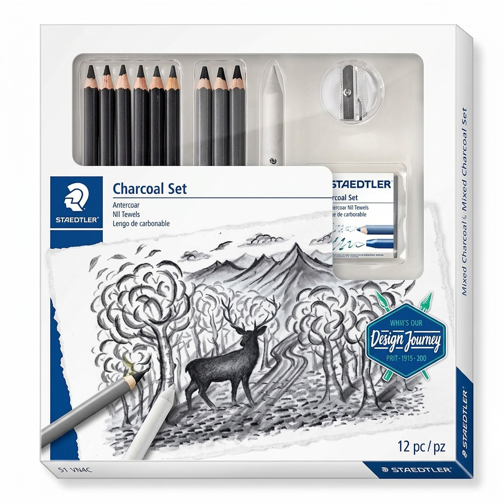 STAEDTLER Mixed Charcoal Set on a clean white background.