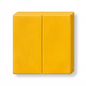 A pure, high-resolution hero shot of one 57g bar of yellow STAEDTLER Fimo Soft polymer modelling clay.