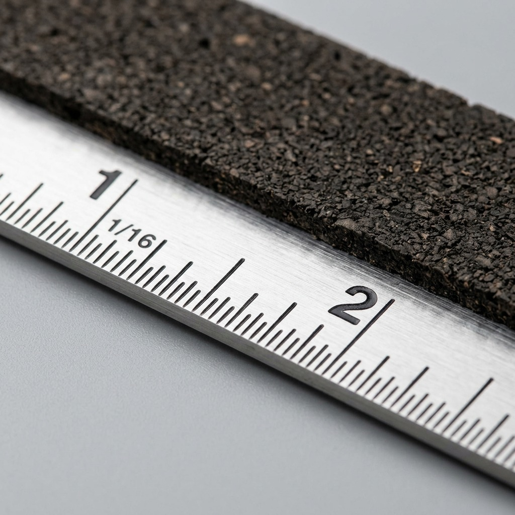 An image showing an extreme close-up of a stainless steel ruler, focusing on its accurate markings and measurements.