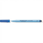 STAEDTLER Lumocolor correctable OHP pen F blue with detached cap, seen from the side on white background.
