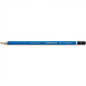 Pure high-resolution hero shot of a single STAEDTLER Mars Lumograph pencil, F grade, centered against a seamless white background.