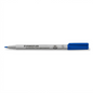 A pure high-resolution hero shot of the STAEDTLER Lumocolor non-permanent blue pen against a white background.