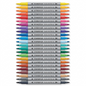 A high-resolution, centered view of the STAEDTLER Double-Ended Fibre-Tip Pens from the 72-pack, displaying their full length.
