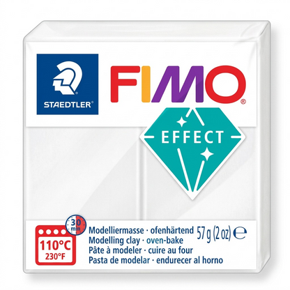 STAEDTLER Fimo Effect Translucent Modelling Clay 57g (2 oz), hero shot on white background.