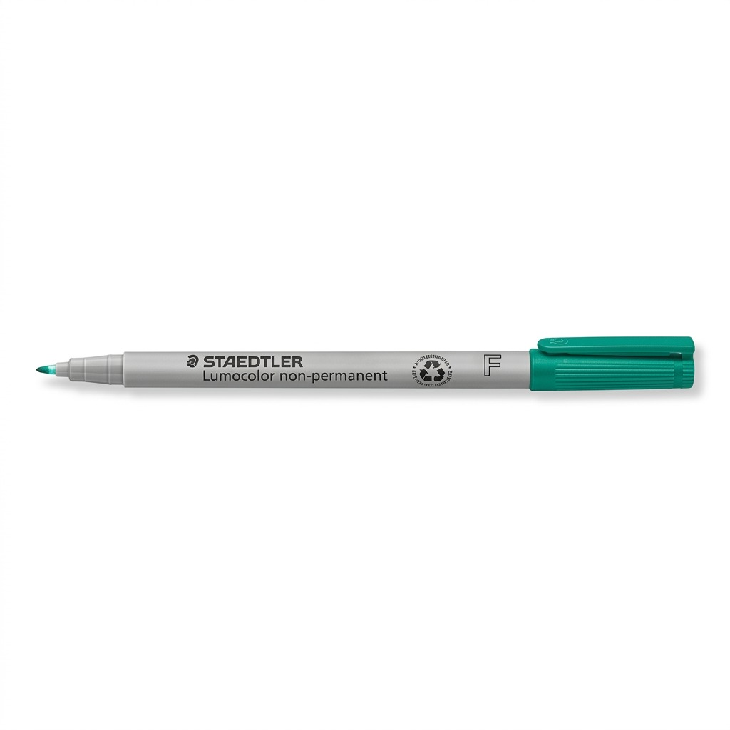 A pure high-resolution ecommerce hero shot of the STAEDTLER Lumocolor non-permanent fine marker.