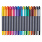 Set of 36 STAEDTLER Double-Ended Watercolour Brush Pens, shown as pens only, arranged in a rainbow sequence on a pure white background.
