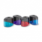 A high-resolution, centered image of four STAEDTLER mini oval sharpener colors against a white background.