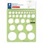 High-resolution, centered hero shot of the STAEDTLER Mars 977 110-02 circle template.