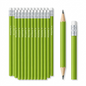 Pure, centered product-led shot of a green Wopex graphite pencil with its distinct markings.