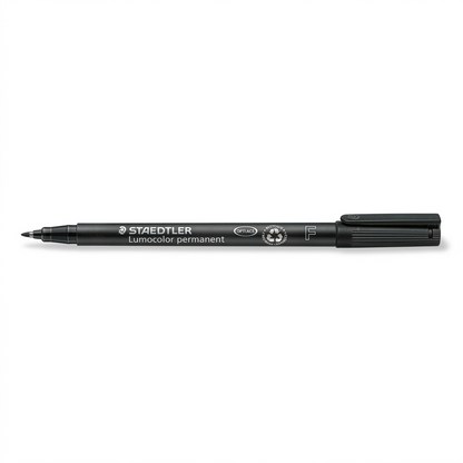 High-resolution hero shot of the STAEDTLER Lumocolor permanent pen, centered on white background.