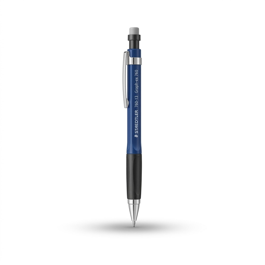 Pure white background, high-resolution hero shot of STAEDTLER Graph-ex 760-13 mechanical pencil.