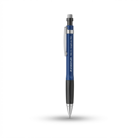 Pure white background, high-resolution hero shot of STAEDTLER Graph-ex 760-13 mechanical pencil.