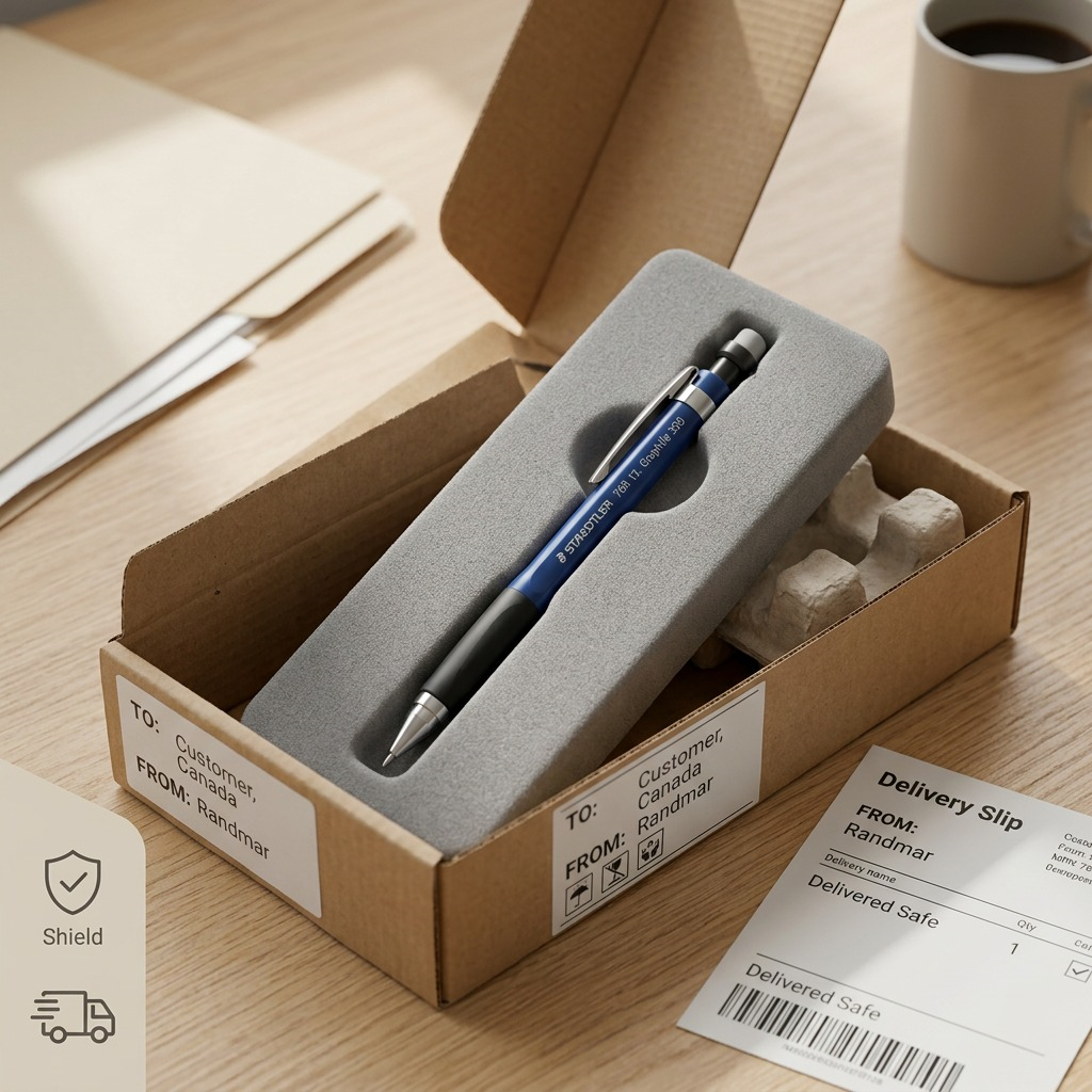 STAEDTLER mechanical pencil (MPN: 760-13) in protective, premium unboxing packaging.