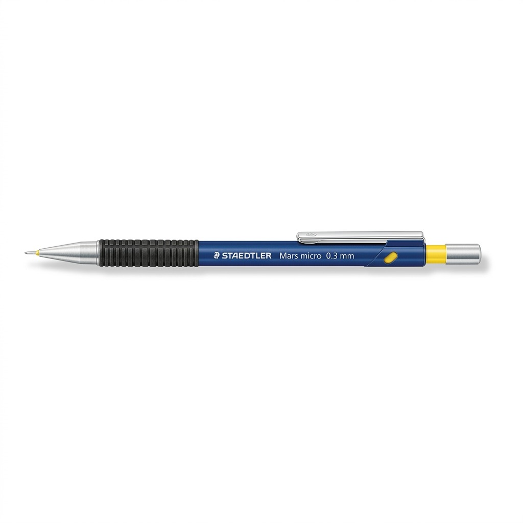 A crisp hero shot of the STAEDTLER Mars micro 0.3mm mechanical pencil, isolated on white.