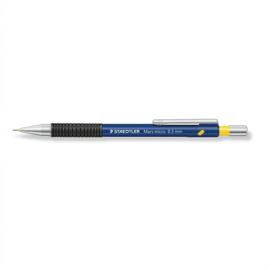 A crisp hero shot of the STAEDTLER Mars micro 0.3mm mechanical pencil, isolated on white.