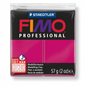 A front hero shot of a 57g bar of STAEDTLER FIMO Professional in its magenta plastic wrapper.
