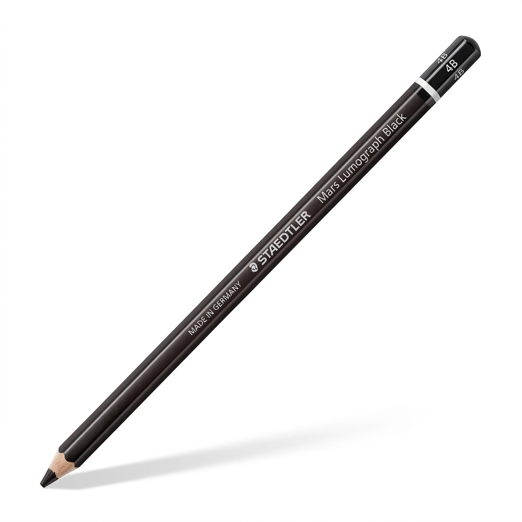 Product visualization of a Staedtler Mars Lumograph Black pencil, grade 4B, from canonical image.
