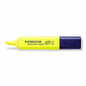 A high-resolution ecommerce hero shot of a single STAEDTLER Textsurfer classic fluorescent yellow highlighter against a pure white background.