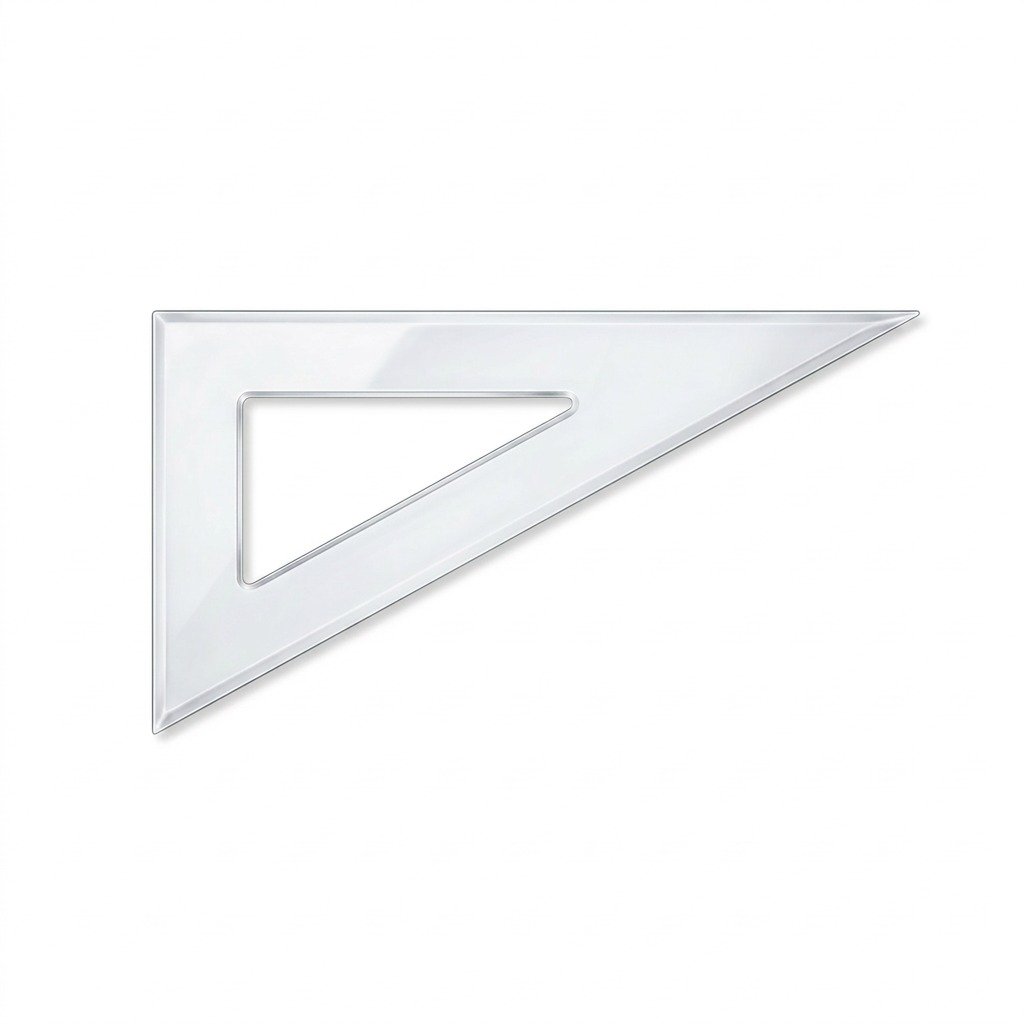 STAEDTLER Clear Acrylic 10" 30/60 Set Square, centered on a pure white background.