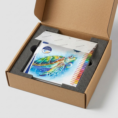 STAEDTLER pencils in a custom foam-lined shipping box to prevent damage