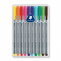 A pure high-resolution hero shot of the 10-pack STAEDTLER Triplus Fineliner set on a white background.