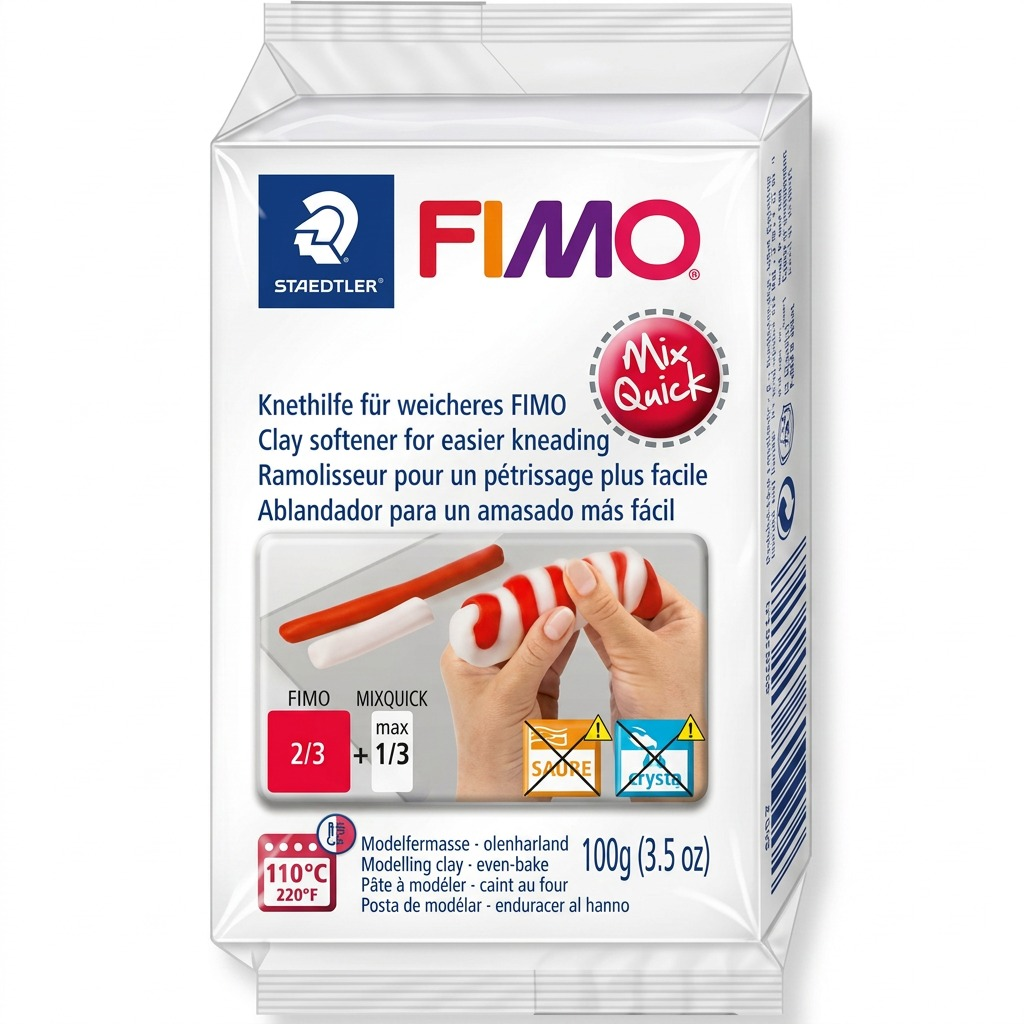 A crisp, high-resolution product shot of the STAEDTLER Fimo Mix Quick Kneading, with precise details on a clean white background.