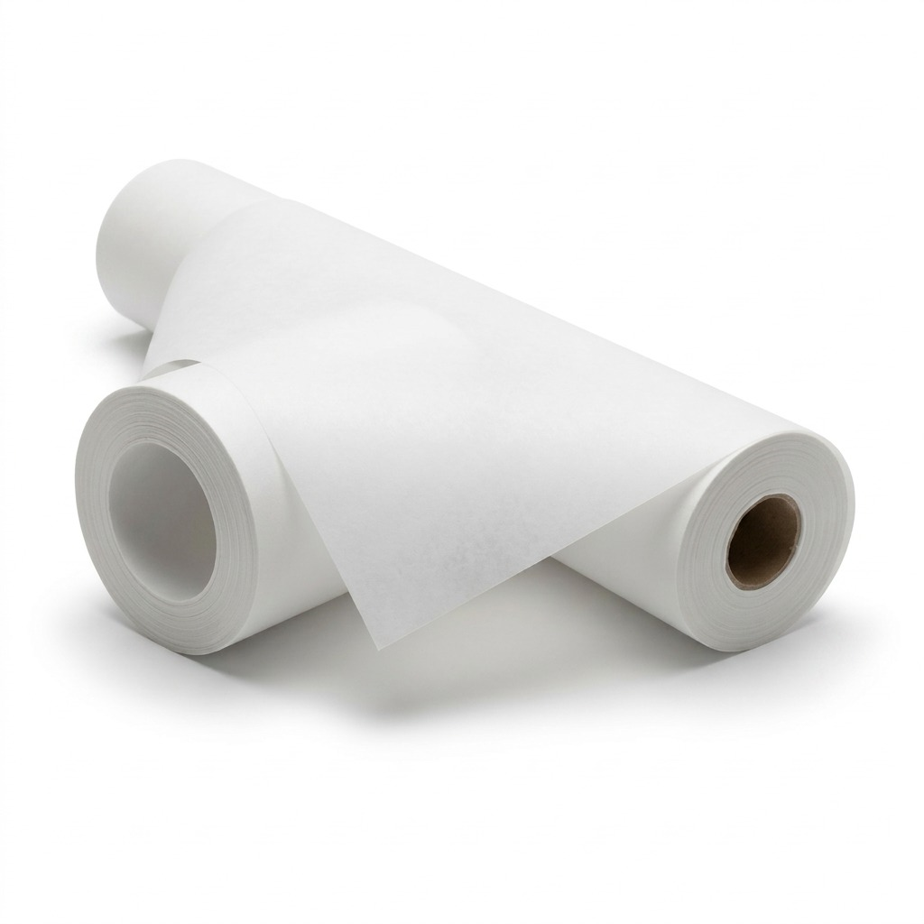 A pure high-resolution hero shot of a large STAEDTLER vellum paper roll on a seamless white background.