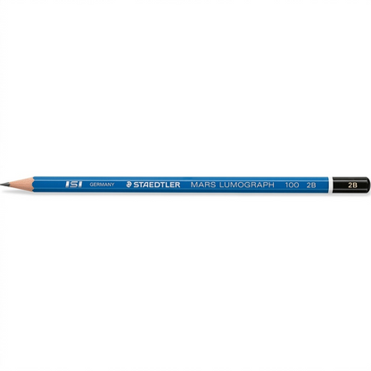 A pristine, high-resolution hero image of a single STAEDTLER Mars Lumograph 2B replacement pencil, centered on a pure white background.
