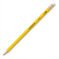 A high-resolution, centered view of a single yellow Staedtler 132 47 HB pencil, with white eraser.