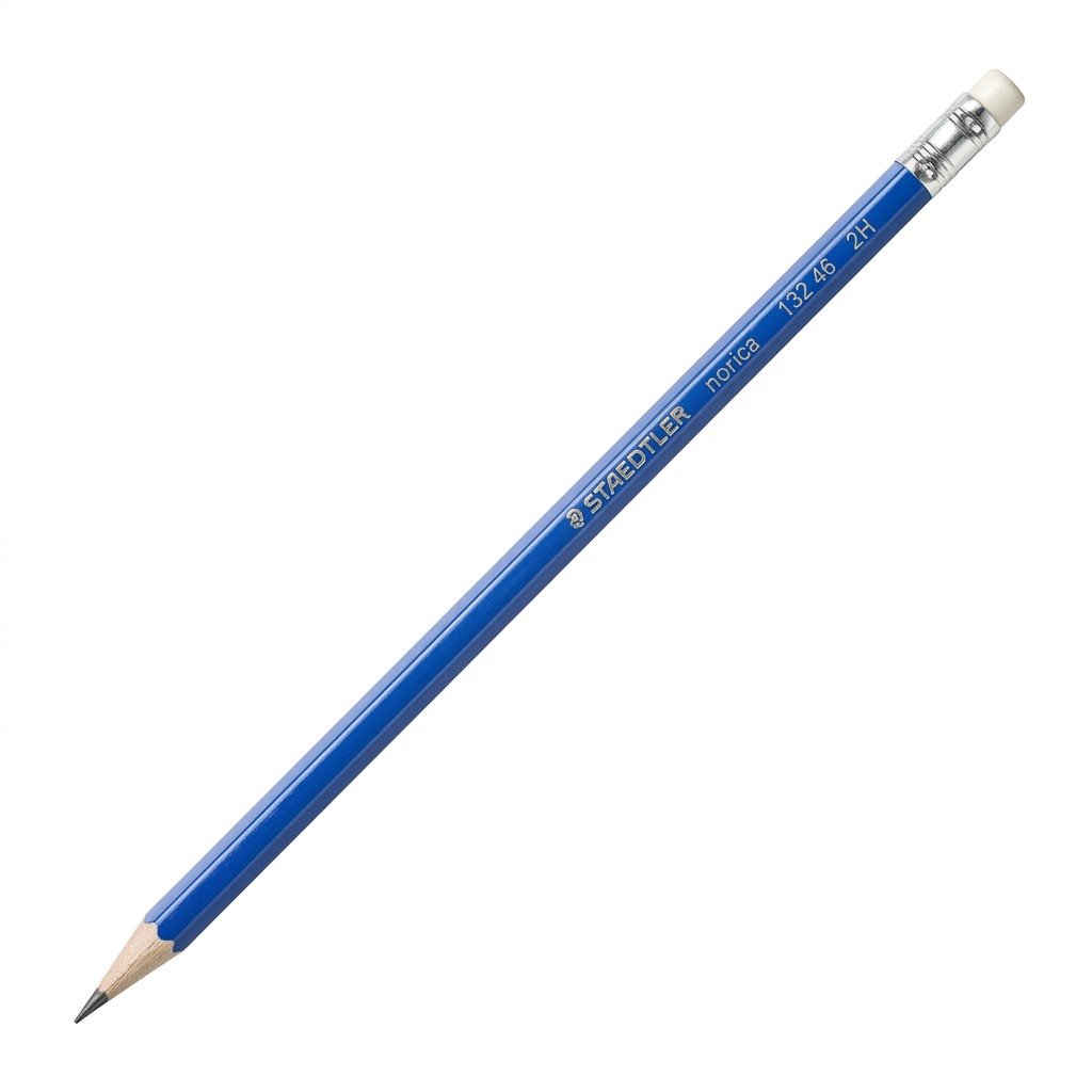 Pure, high-resolution hero shot of the STAEDTLER Norica 2H pencil on a seamless white background.