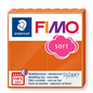 Pure e-commerce hero shot of Staedtler Fimo Soft Cognac modelling clay block on a white background.