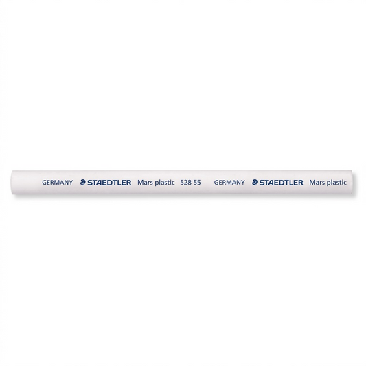 High-resolution hero shot of the STAEDTLER 528-55-02 white eraser core refill, centered on white background.