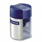 A high-resolution product shot of the STAEDTLER 511-001-A602 metal sharpener and waste container.