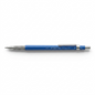 STAEDTLER Mars Technico 2mm clutch pencil with blue body, metal grip, and clip on white background.