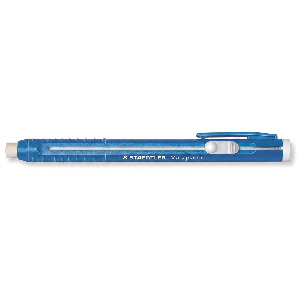 High-resolution hero shot of the STAEDTLER Mars plastic stick eraser, centered on a pure white background.