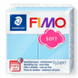 Staedtler Fimo Soft Aqua 57g modelling clay in its transparent pack against a pure white background.