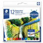 Pure, high-resolution hero shot of the STAEDTLER Watercolour Crayons set, SKU 223 C12.