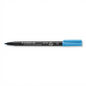 Pure high-resolution ecommerce hero shot of the STAEDTLER Lumocolor permanent medium blue marker, 317-3, on a pure white background.