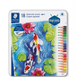 STAEDTLER Triangular Watercolor Pencils, set of 18, showing metal tin with coy fish painting.