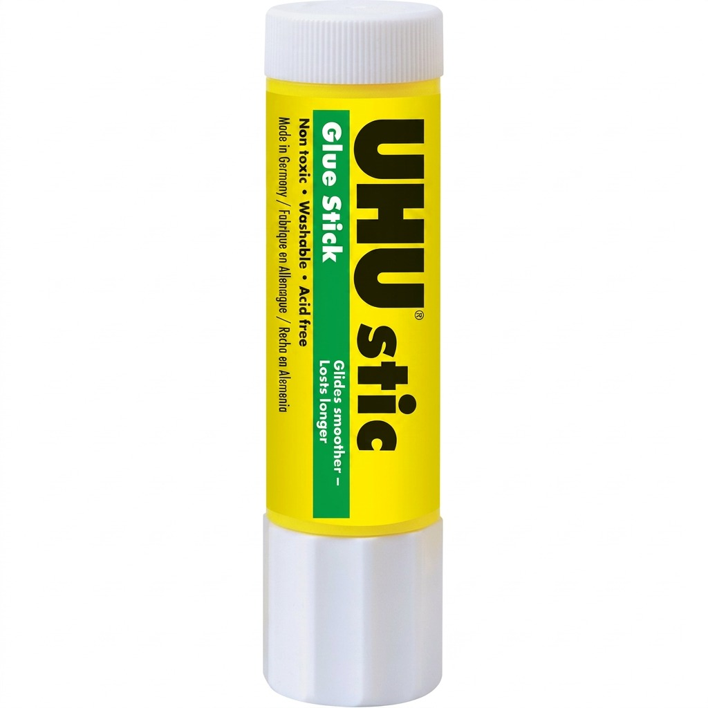 UHU Glue Stick, 21g, open on a clean surface.