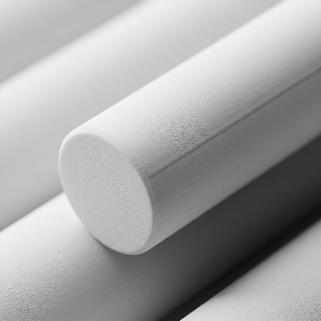 A detailed close-up of the matte texture and clean, precise cut edge of a STAEDTLER 528 eraser refill.
