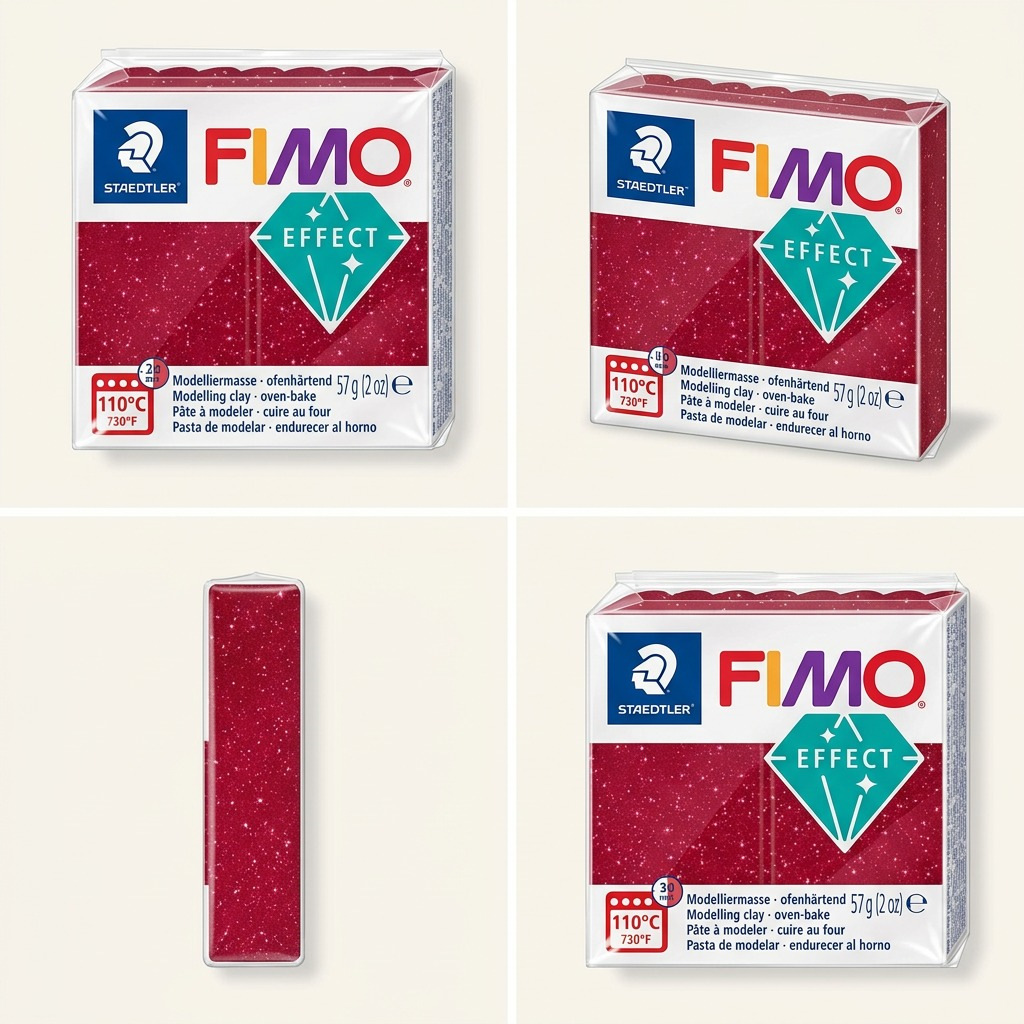 Premium ecommerce grid featuring the identical FIMO Effect block from front, a three-quarter perspective, side view, and top angle.