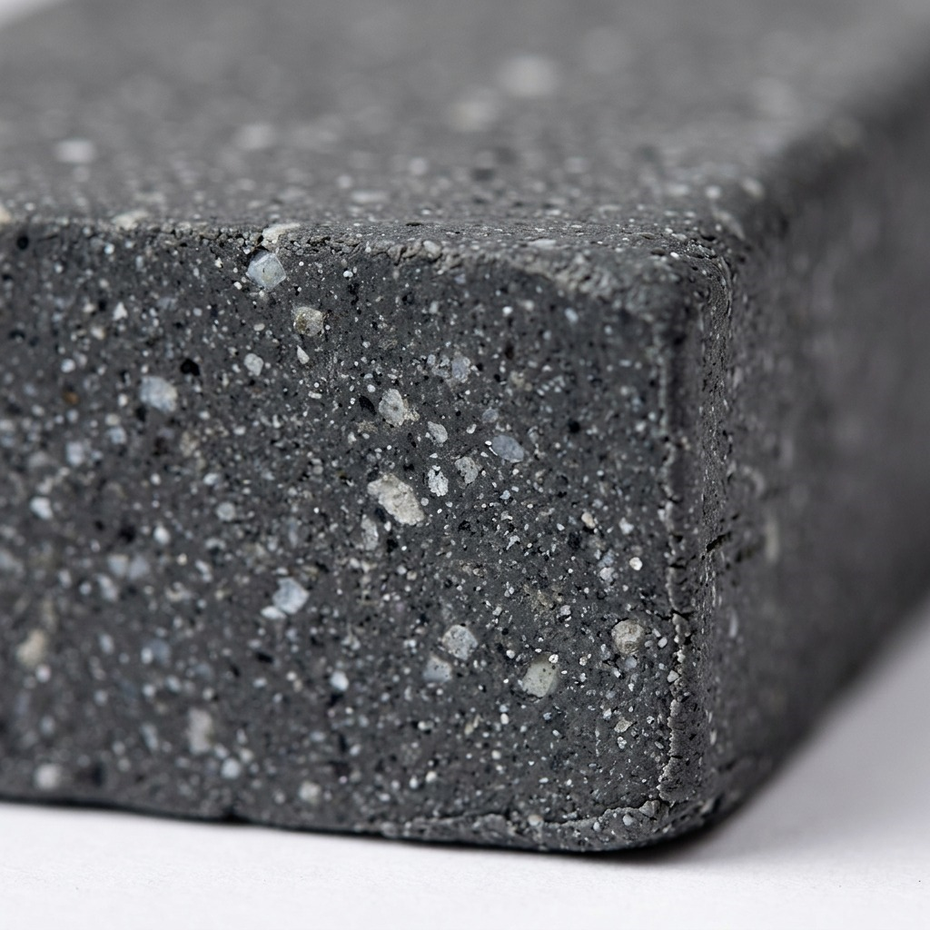 Macro photo of Fimoair granite-effect modelling clay, showing speckled texture up close.