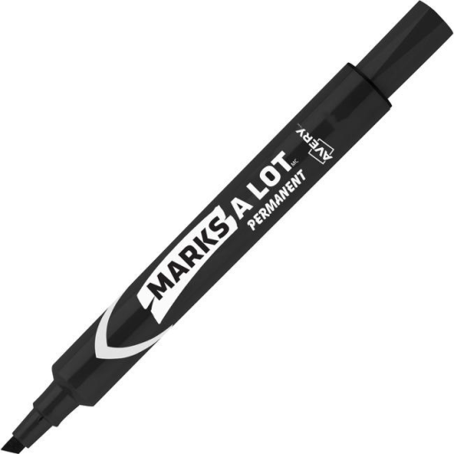 MARKS–A–LOT LARGE SIZE CHISEL TIP PERMANENT MARKERS, 1