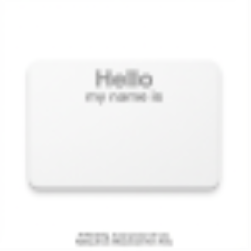 Avery Print or Write Name Badges 2-11/32" x 3?", "Hello my name is", White paper Grey text, 30/pkg