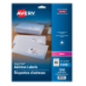 5195 WHITE, EASY PEEL, 1 3/4" X 2/3", PERMANENT,  LARGER RET