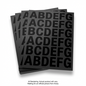 Avery Precut Vinyl Uppercase Letters — Black, 4 Sheets